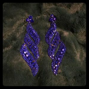 Royal blue Jim Ball earrings